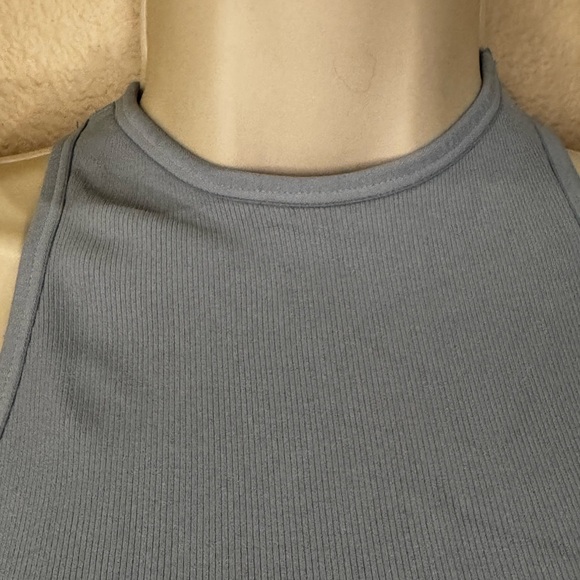 NUX Light blue  Ribbed Tank Top - Picture 3 of 10
